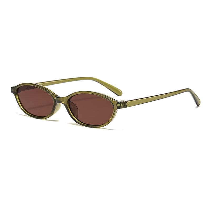 Retro Oval Sunglasses Fashion Trendy Small Frame Punk Cat Eyes Sun Protection Glasses UV400