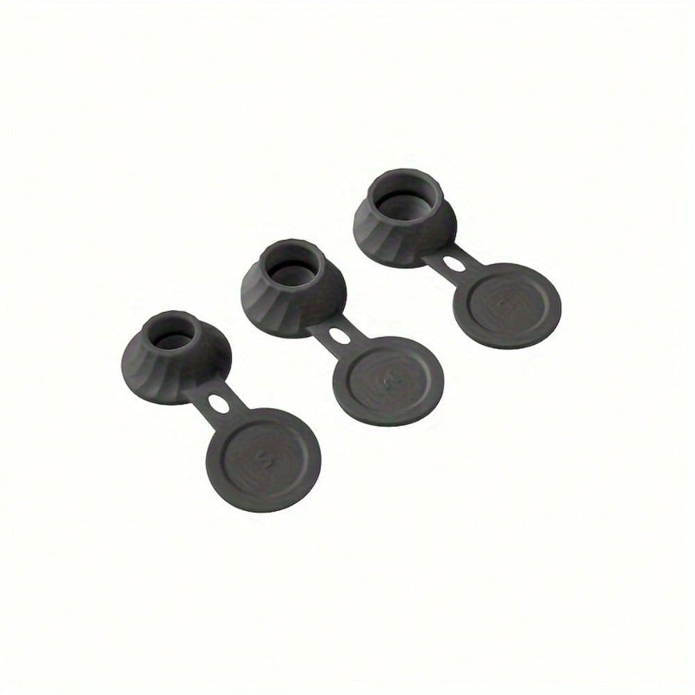 3Pcs Upright Bottle Caps for Shower Gel And Shampoo, Leak-Proof Caps for Kitchen Spice Bottles, Plastic Bottle Caps Black-