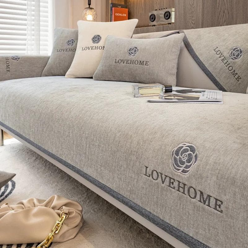Luxury Leather Sofa Cover Seat Cushion Non-slip Wide Edging Case Couch Cover Sofa Towel Modern Simple Universal Sofa Protection 110x210cm 1pcs