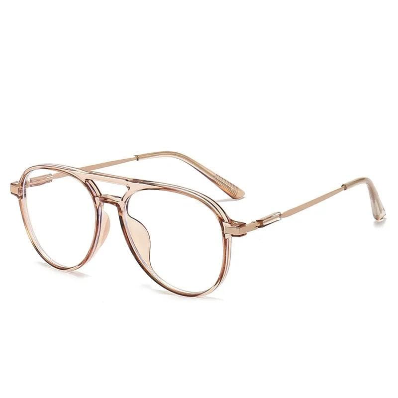 Vintage Double Beam Reading Glasses for Men Anti Blue Light Square Frame Presbyopia Eyewear 3.0