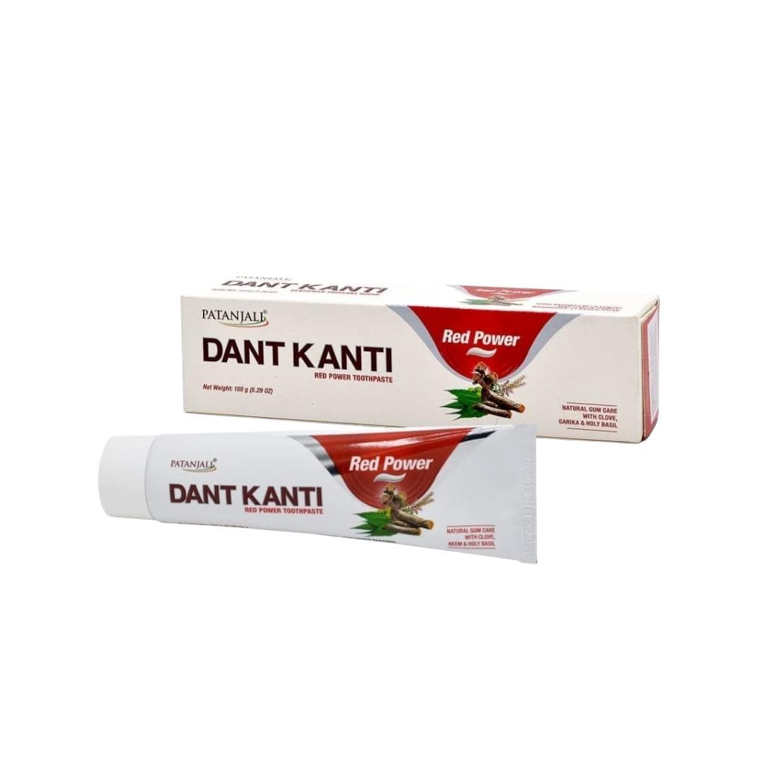 Patanjali Dant Kanti Red Power Toothpaste 150g (5.29oz) - US Shipment, Premium Dental Care for Healthy Gums and Teeth 1 pcs