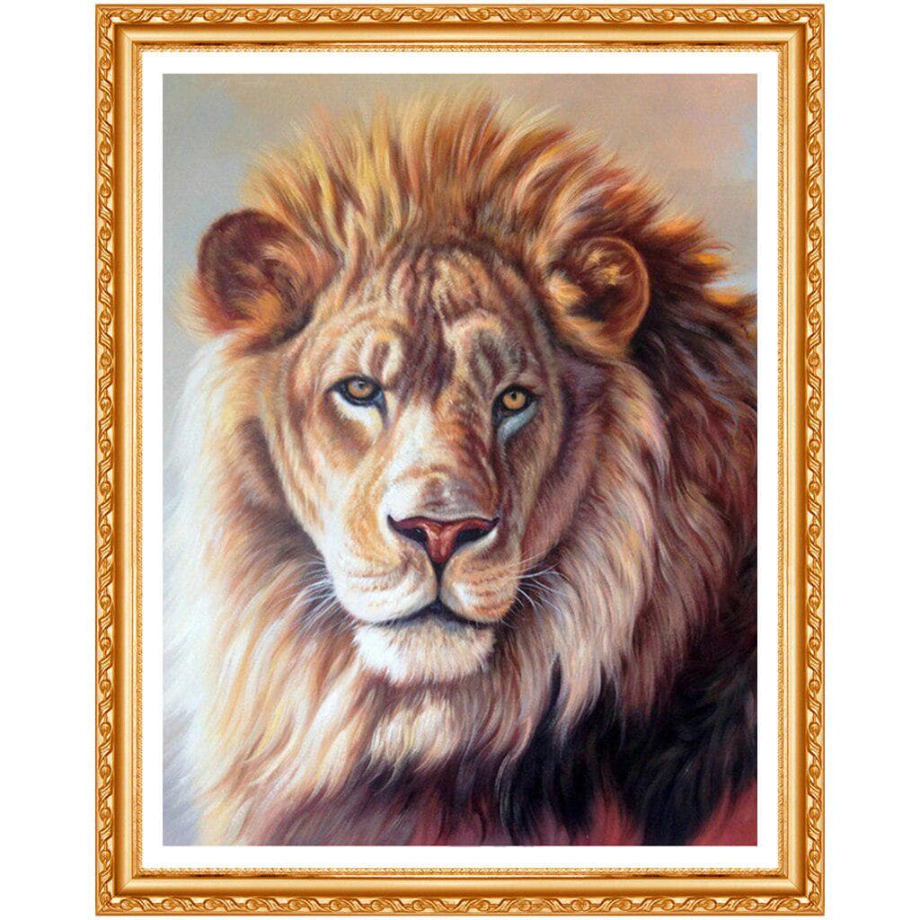 Full Diamond Painting Embroidery Lion Needlework Craft DIY 5D Diamond Cross Stitch Gift Wall Decor 20X30CM