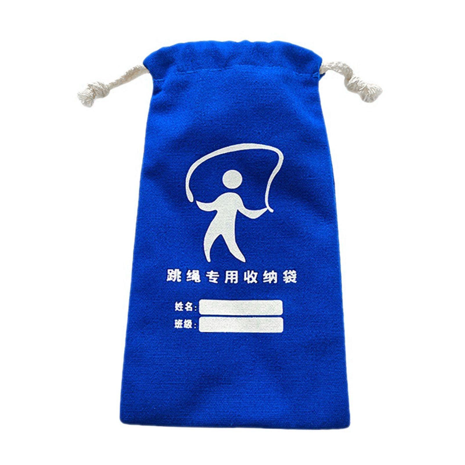 Elementary School Jump Rope Storage Bag Mini Canvas Drawstring Bag Cute Drawstring Pouch Wine Red blue