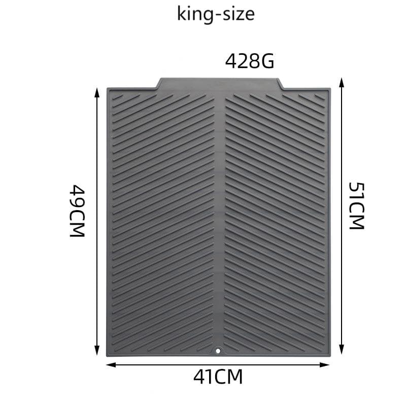 Silicone Draining Mat Dish Drying Mat Folding Draining Pad Kitchen Drainer Mat Heat Resistant Pot Mat L
