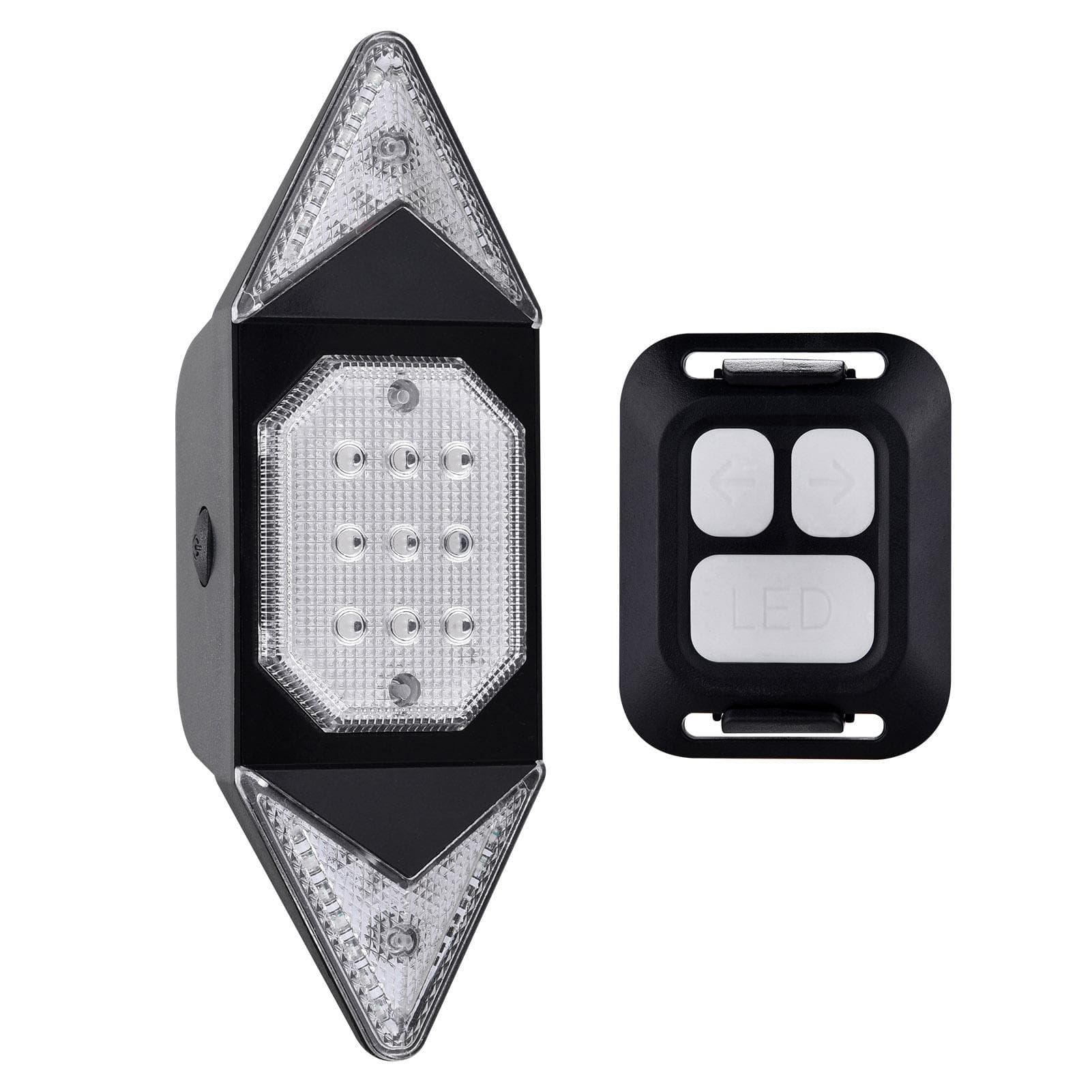 LED Turn Signal Bike Light USB Rechargeable Bicycle Tail Light with Direction Indicator Waterproof black