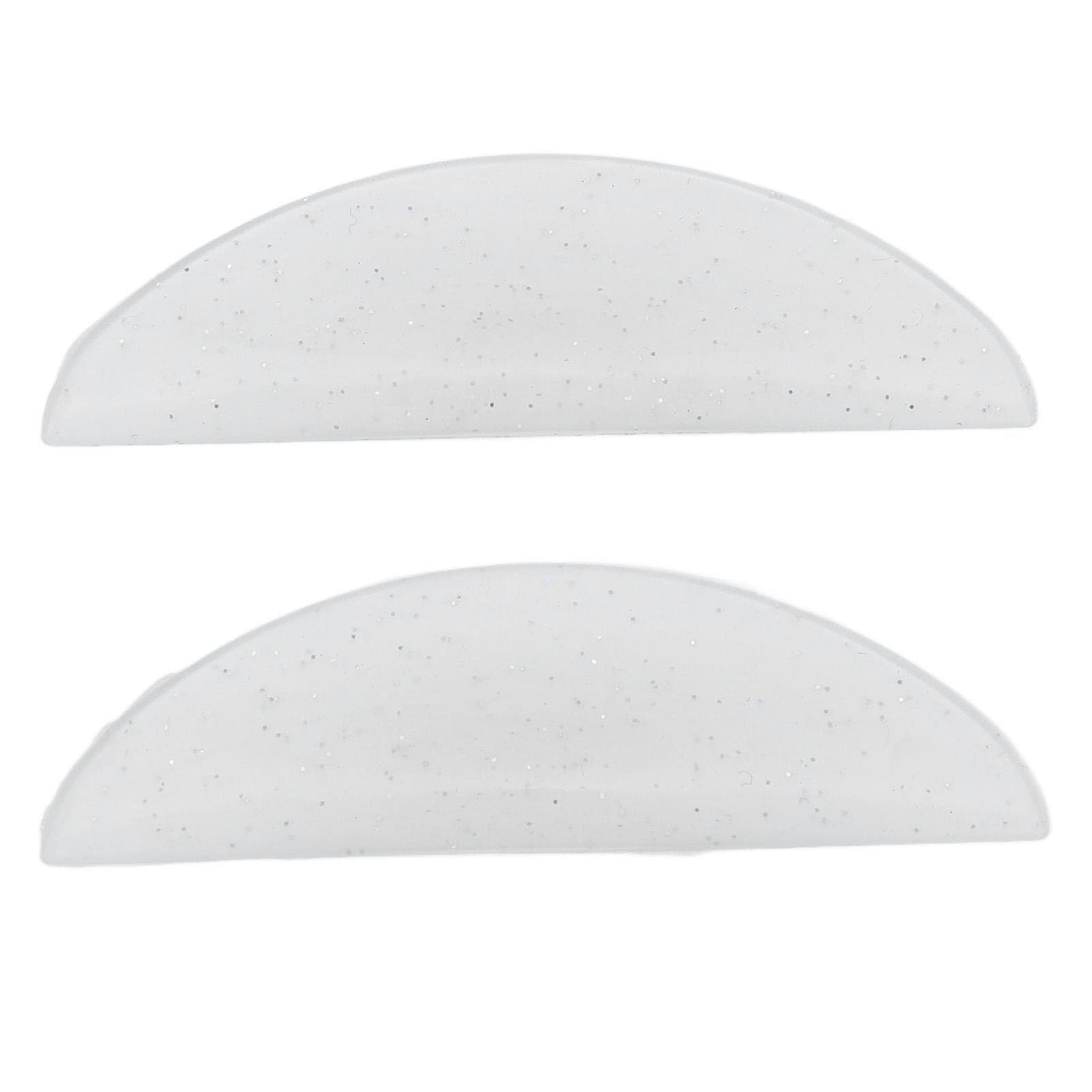 1 Pair Silicone Eyelash Perming Curler Pads Sparkle Clear White Reusable Soft Lash Lift Rods with S(for 2-4kg)