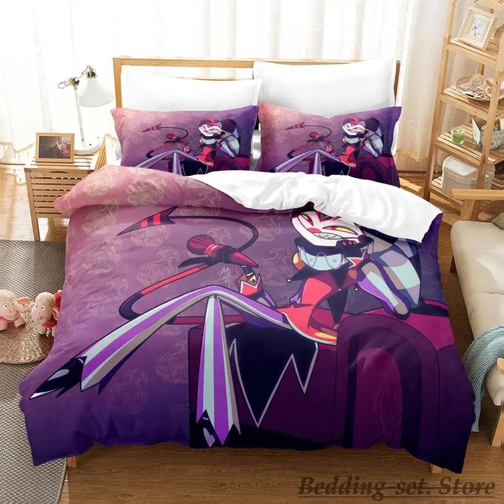 Fizzarolli Boss Bedding Set Single Twin Full Queen King Size Bed Set Adult Kid Bedroom Duvetcover Sets Anime Game Bed US King 264x228cm
