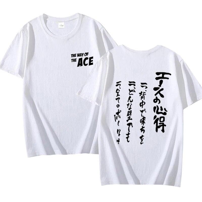 Haikyuu Bokuto Kotaro Way of The Ace T Shirt Women Unisex Casual Ace Owl Volleyball Graphic Anime T Shirts Letter Print Tshirt Tops Unisex M