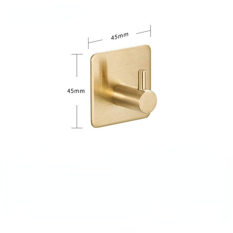 Self Adhesive Wall Hook Towel Hook For Kitchen Stainless Steel Coat Hook Rack Towel Hooks Hanger Door Hook Bathroom Accessories gold