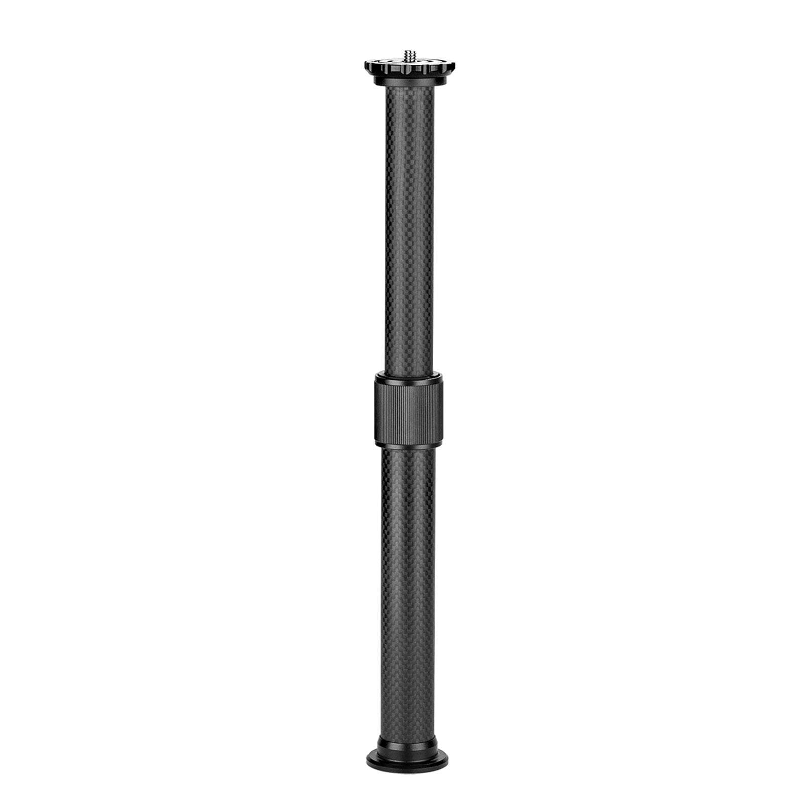 Universal Carbon Fiber Tripod Extension Pole 2section Extendable Rod Max. Height 32cm/12.6in with black