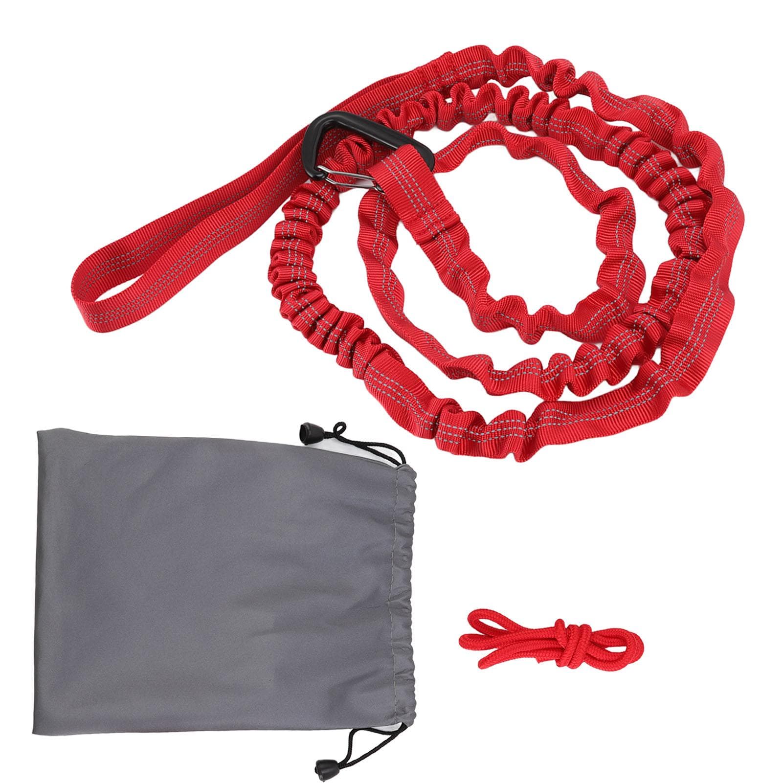 Bike Tow Rope Natural Length 1.7m Stretchable Design Nylon Alloy Portable Mountain Bike Pulling