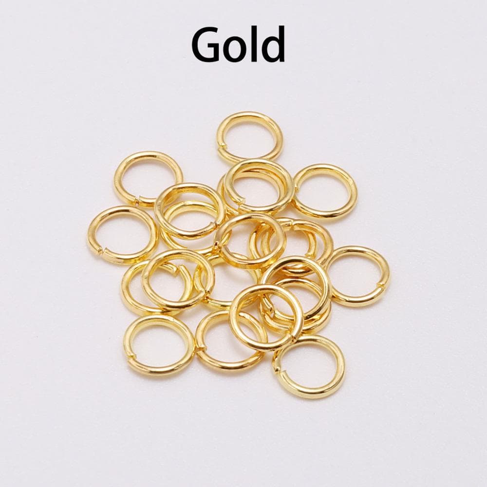 50-200pcs/lot 4-20mm Jump Rings Split Rings Connectors For Diy Jewelry Finding Making Accessories 18mm x 50Pcs