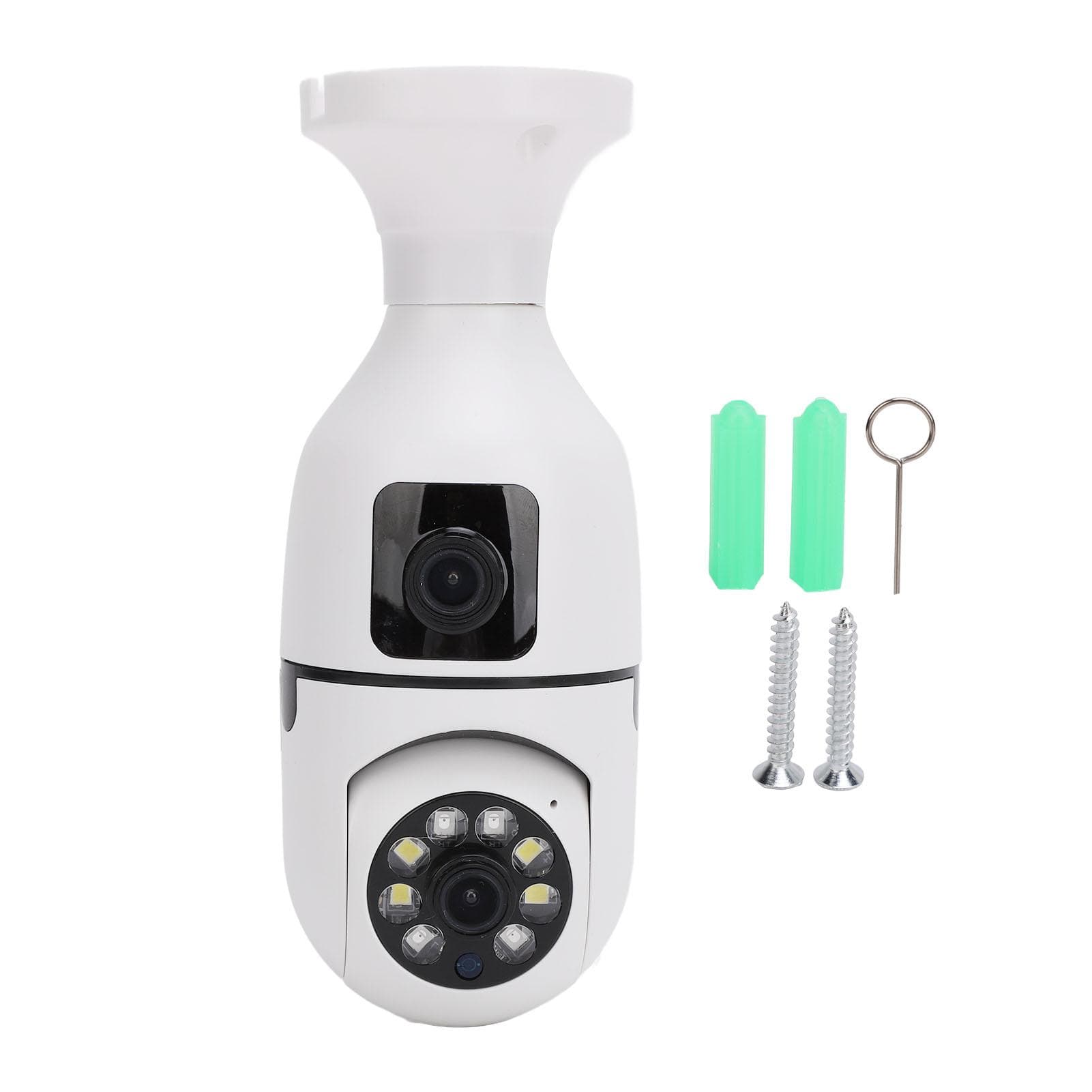 Light Bulb Security Cameras Motion Detection Dual Lens Light Socket Surveillance Camera with Audio