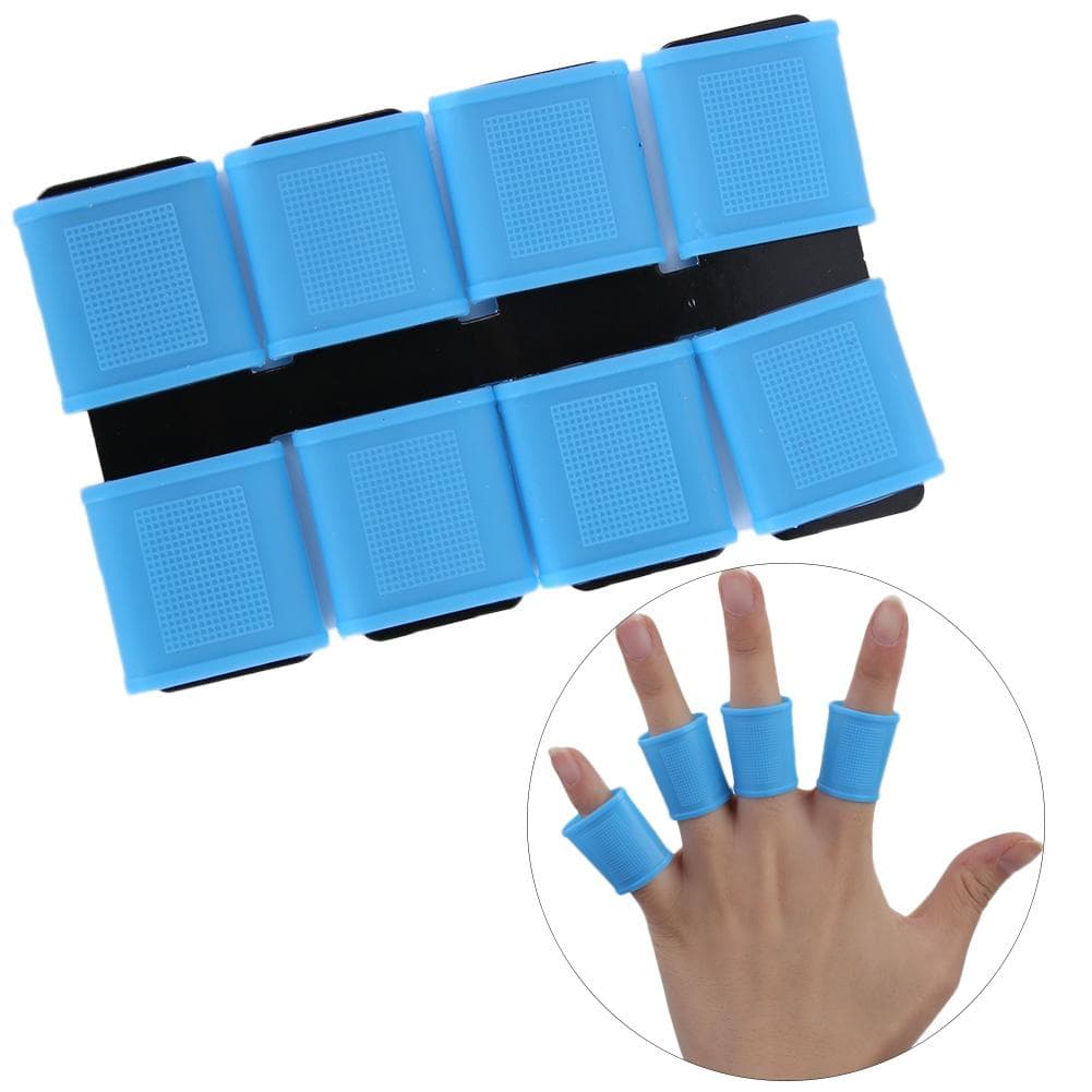 8Pcs Silicone Anti slip Elasticity Golfer Swing Grip Golf Finger Band Cover Sets(green)