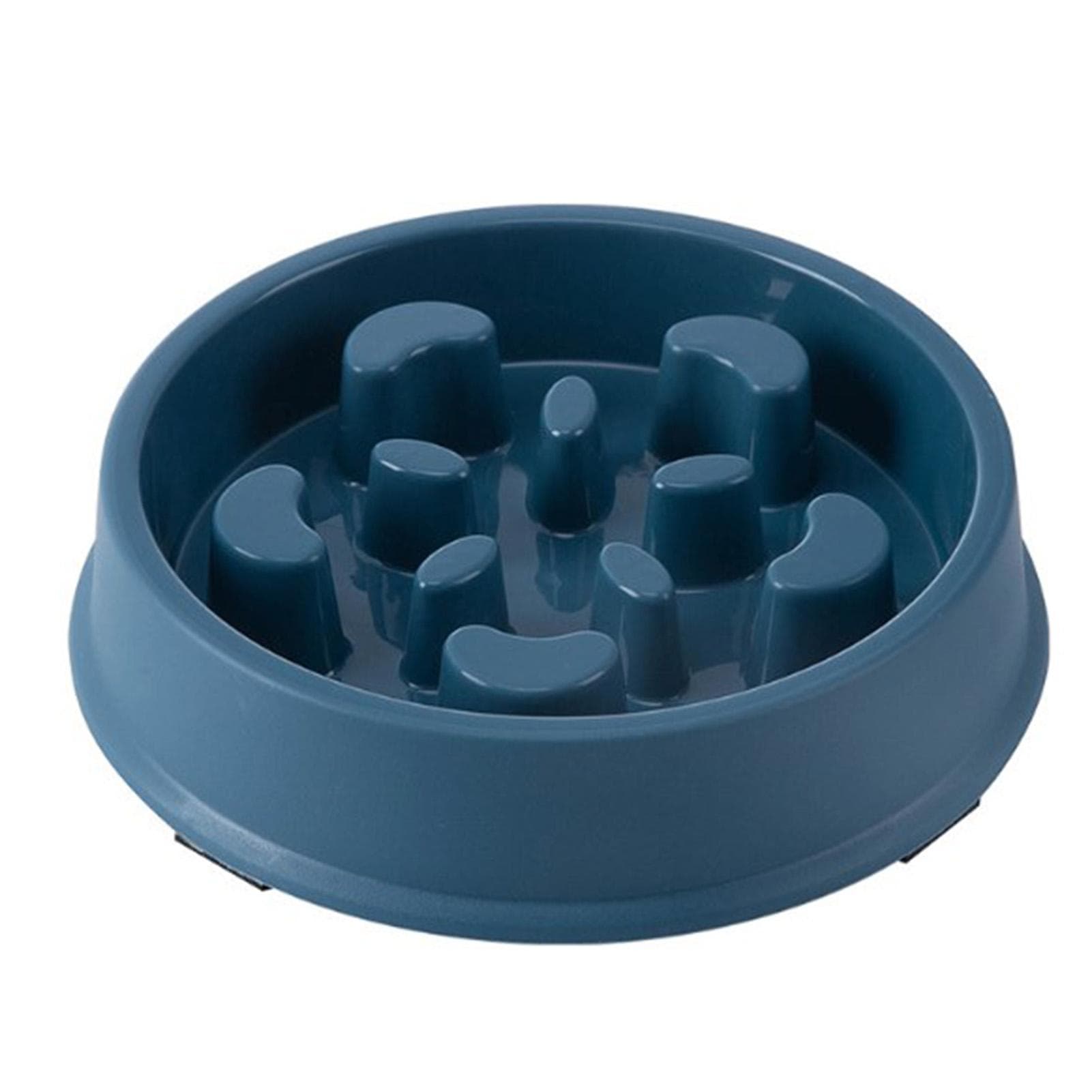 Slow Feeder Dog Bowl Petal Type Prevent Choking Puzzle Slip Resistant Bowl for Pet Supplies Dark dark blue