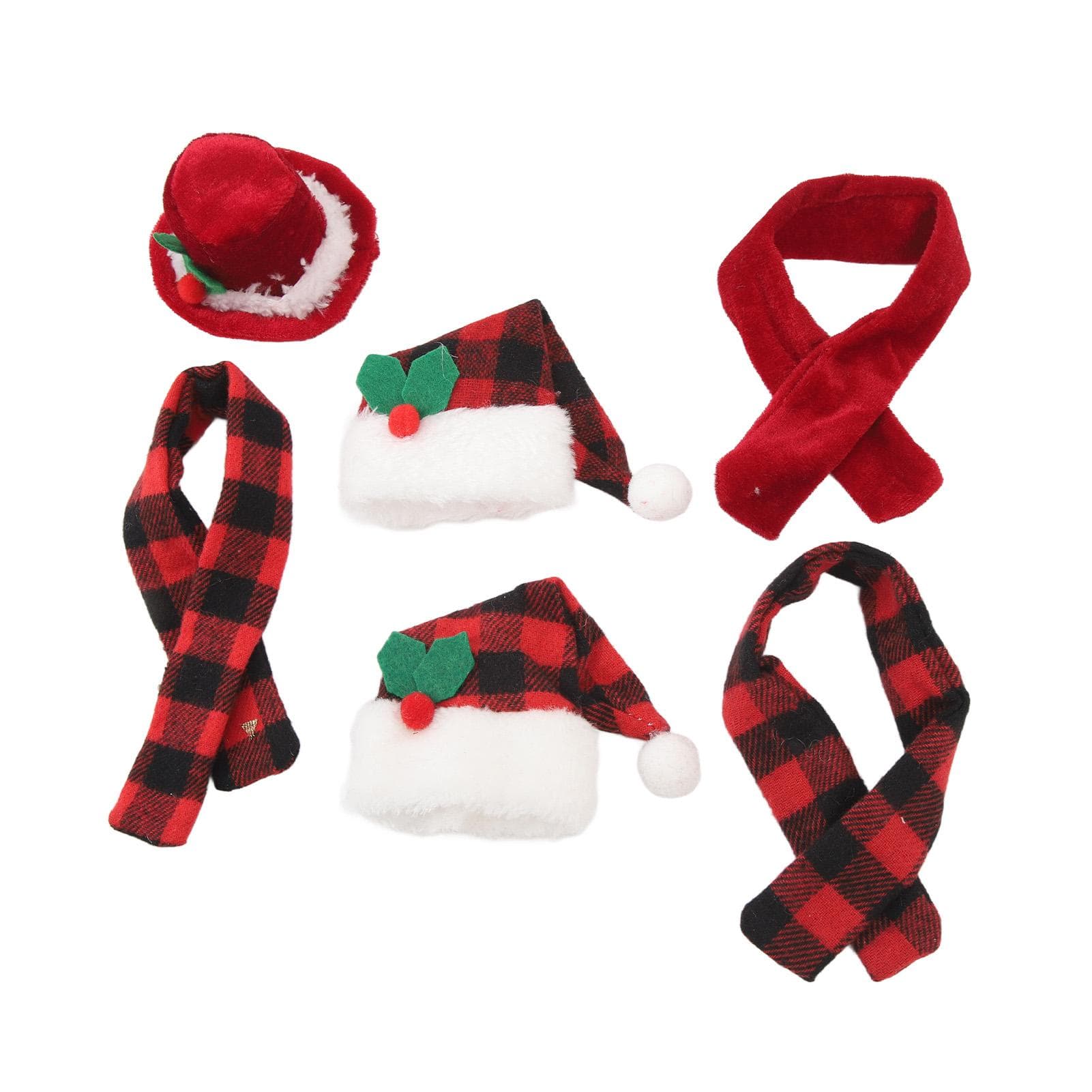 Christmas Wine Bottle Knit Hat Scarf Set Small Nylon Cotton Washable Reusable Santa Christmas Gift
