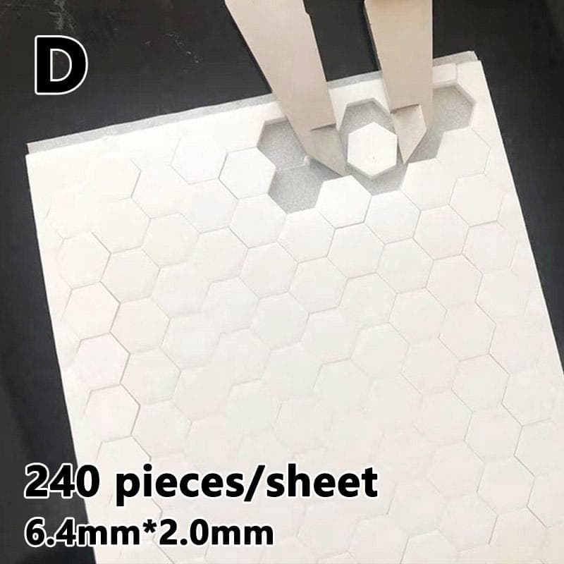 240Pcs/Sheet DIY Fastener Tape Self Adhesive Double-sided Glue 3D Dots Foam Sticker Strong Glue Craft white