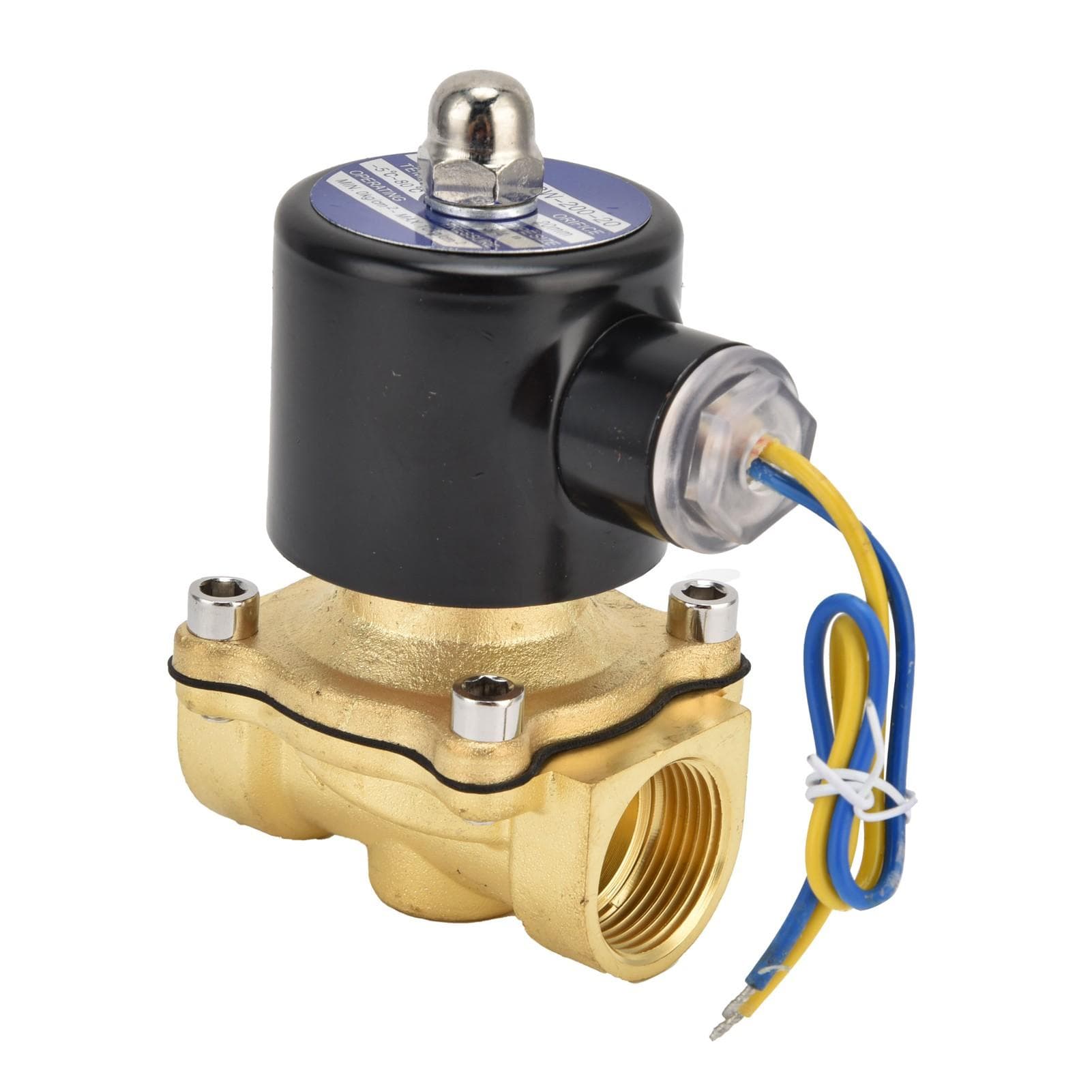 2W?200?20 G34in Solenoid Valve Brass Normally Closed Electric Solenoid Valve for Water Air