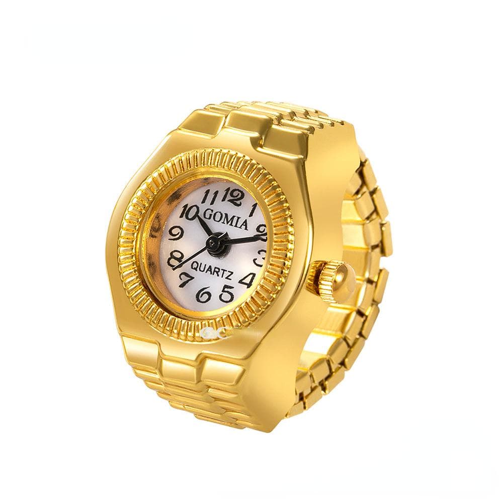 1PC Lady Finger Ring Watch Silver Color Ring Watch for Women Men Unique Design Vintage Retro Ring Watch gold