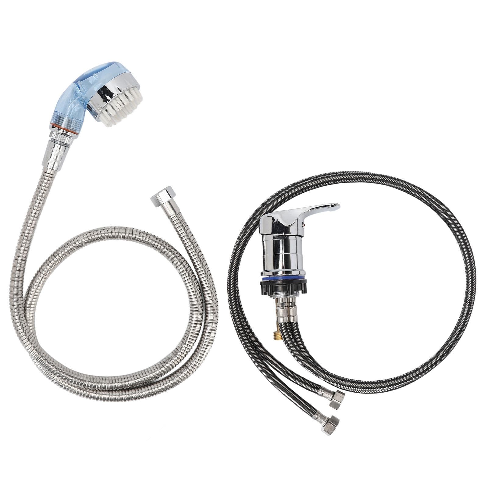 Salon Shampoo Bowl Faucet Sprayer Kit with 120cm Hose Brush Head Mixing Valve Salon Basin Sprayer