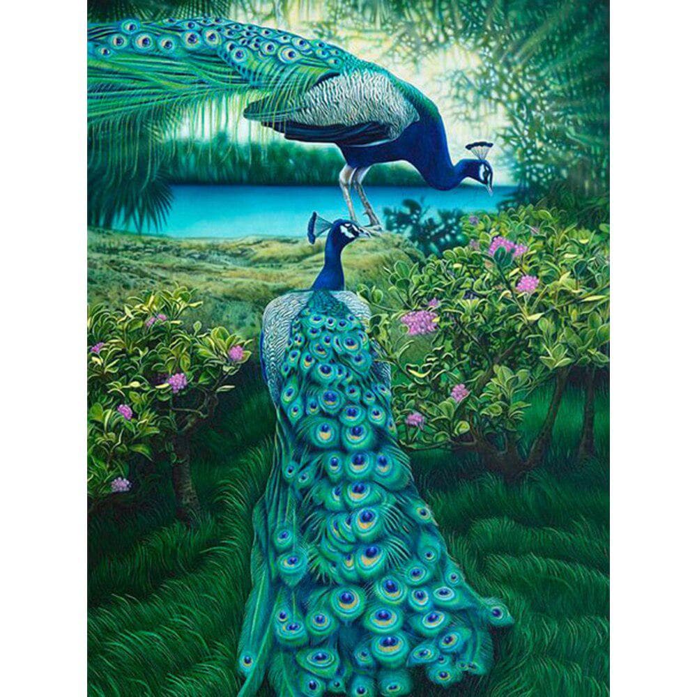 Diamond Painting Animal Peacock Rhinestone Mosaic Set Diamond Embroidery Animal Crystal Painting 20X30CM