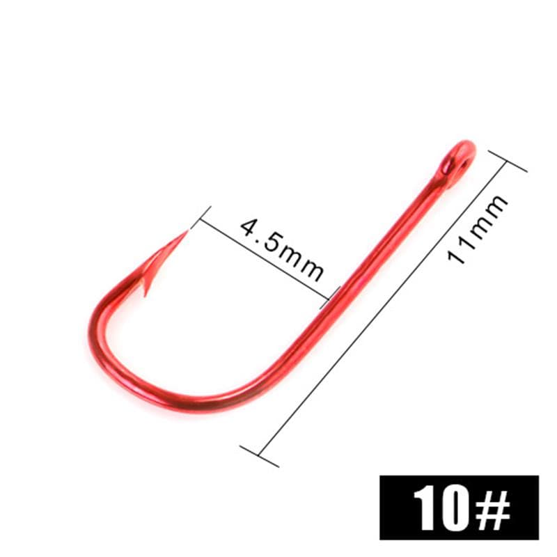FISH KING 50pcs/100pcs Fishing Hook SODE Barbed Fishhook Baitholder Fly Fishing Tackle AD Sharp Ringed Carp Hook GAC 10