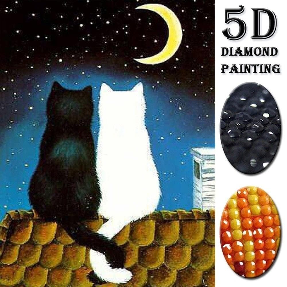 DIY Diamond Painting Cat Anmial Full Drill Rhinestone Cross Stitch Kits Handmade Embroider Crafts 20X30CM