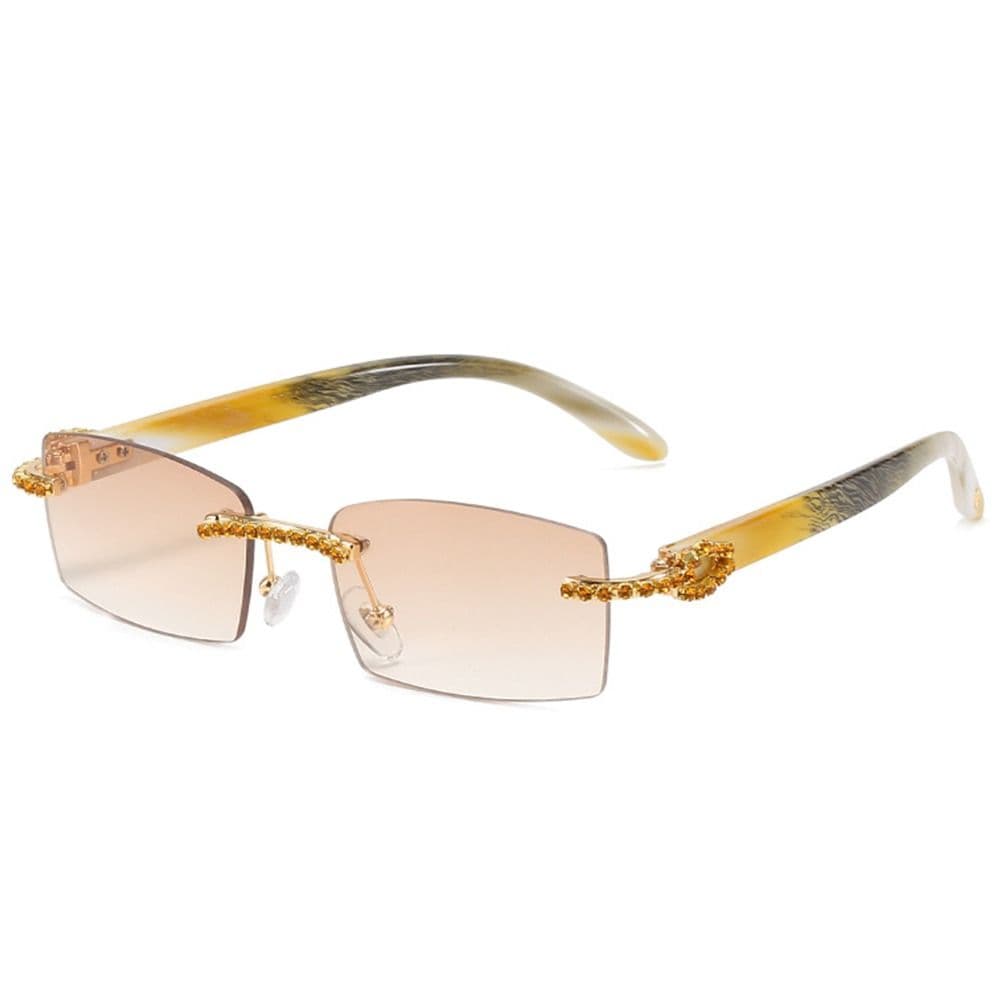 Fashion Gradient Punk Sunglasses UV400 Protection Rectangle Driving Shades for Women Men