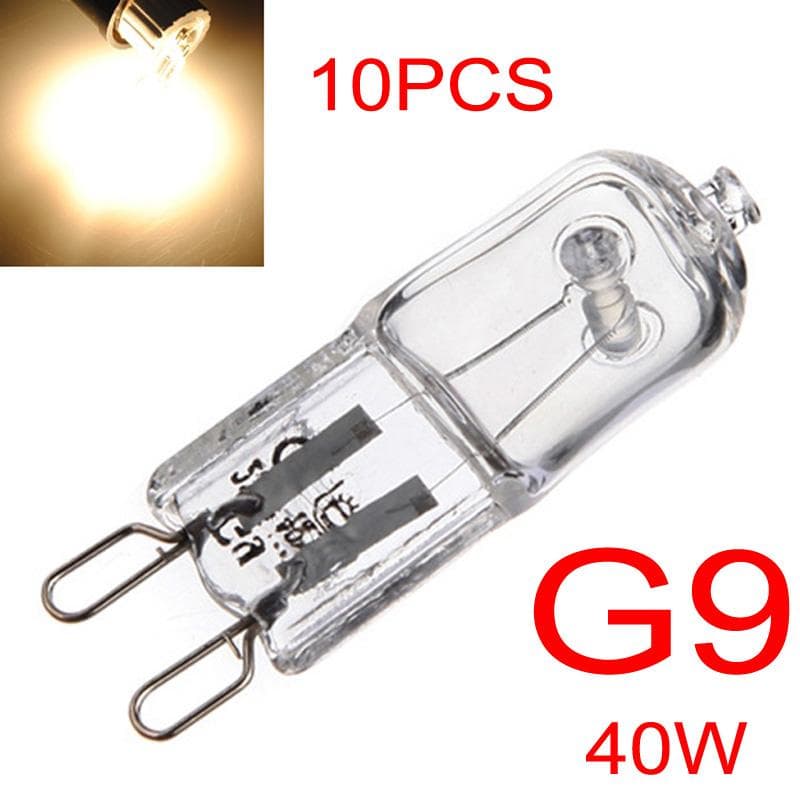 10 x G9 40W 25W 60W Halogen Light Bulbs Capsule Lamps Warm White Clear Frosted Bulbs 40W Clear Bulb