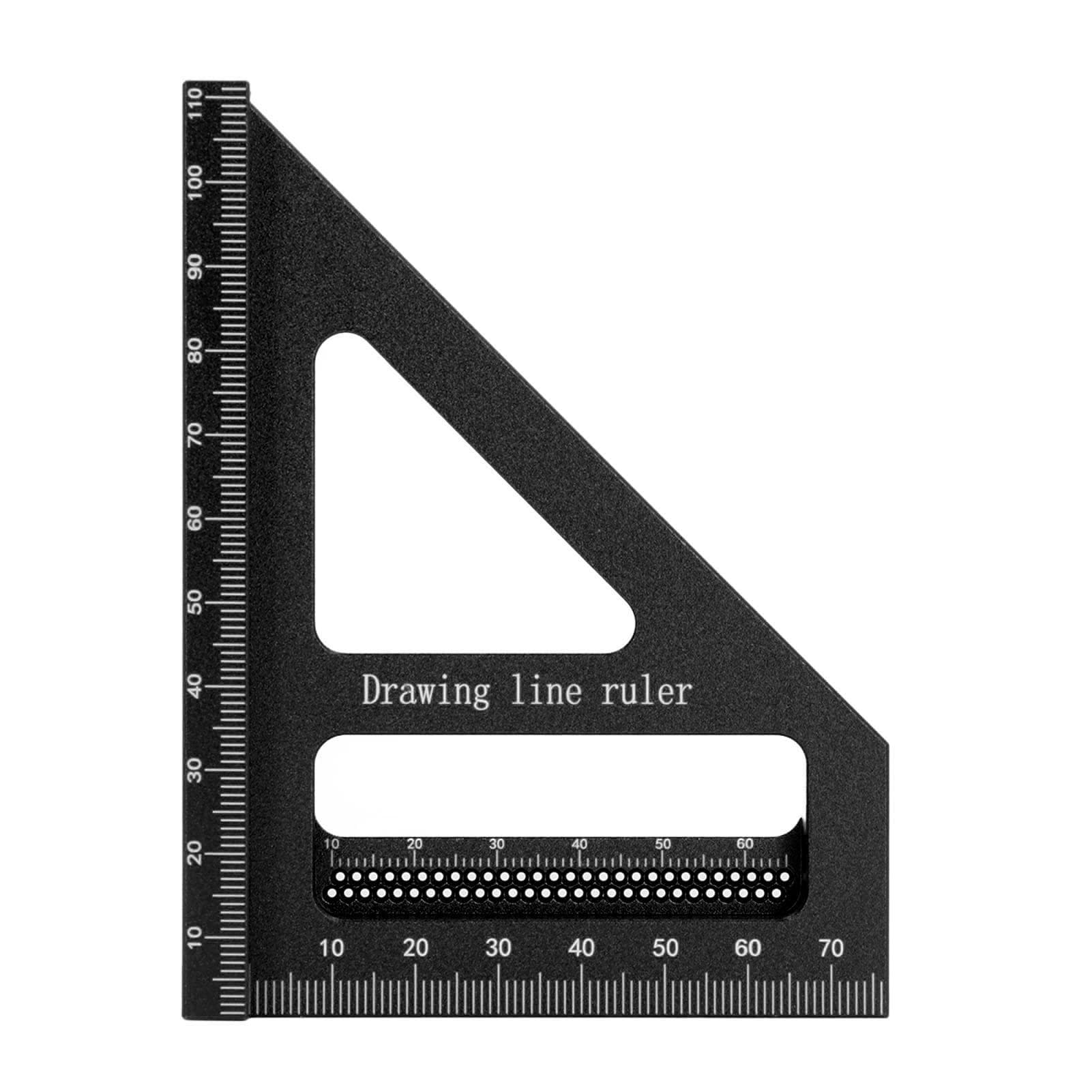3D Multi Angle Measuring Ruler 45 90 Degree Aluminum Alloy Woodworking Square Protractor Miter