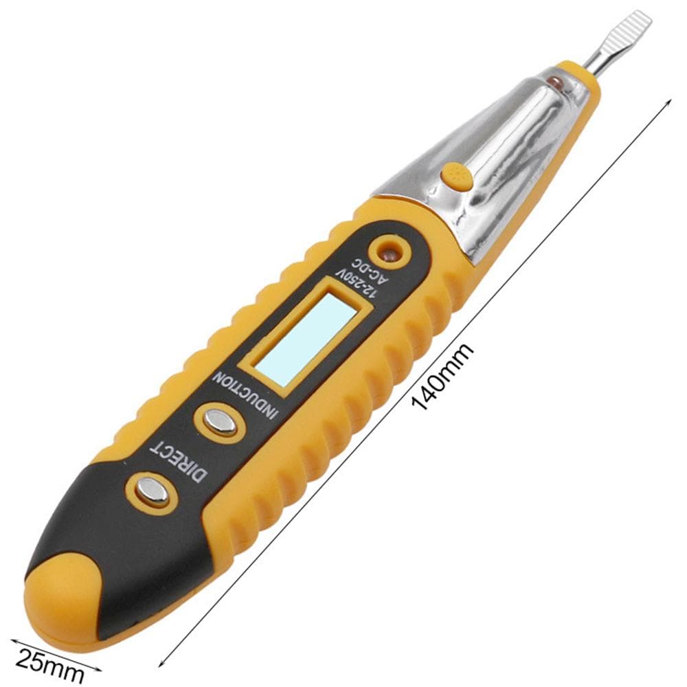 Multifunction Light Sensor Display Electrical Voltage Detector Pen Digital LED Test Pencil 1PC yellow