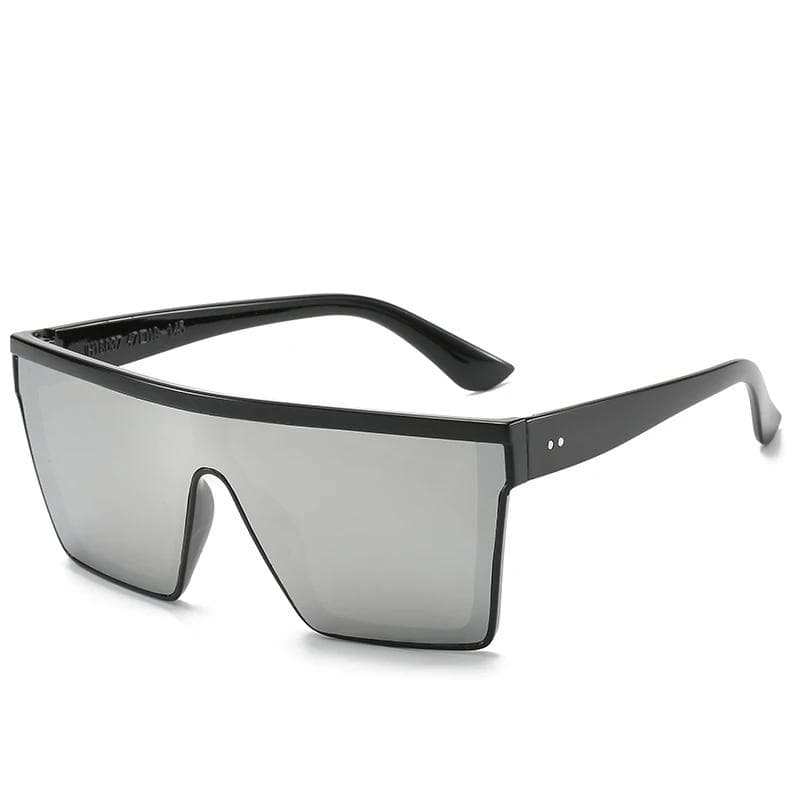 Retro Big Frame Women Sunglasses Black Square Gradient Lens UV400 Protection Unisex Designer Shades