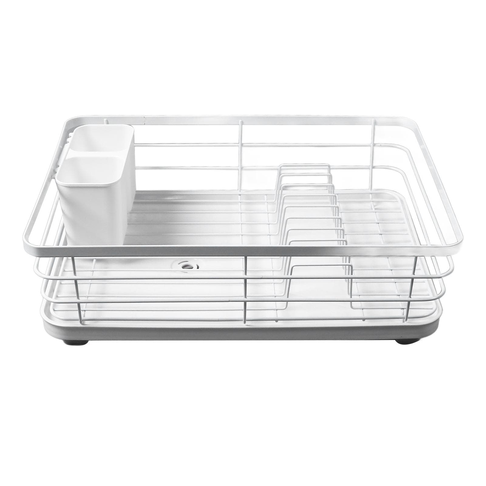 Dish Drying Rack Drainboard Design Strong Metal Large Capacity 16.9in Long Dish Drainer for Home