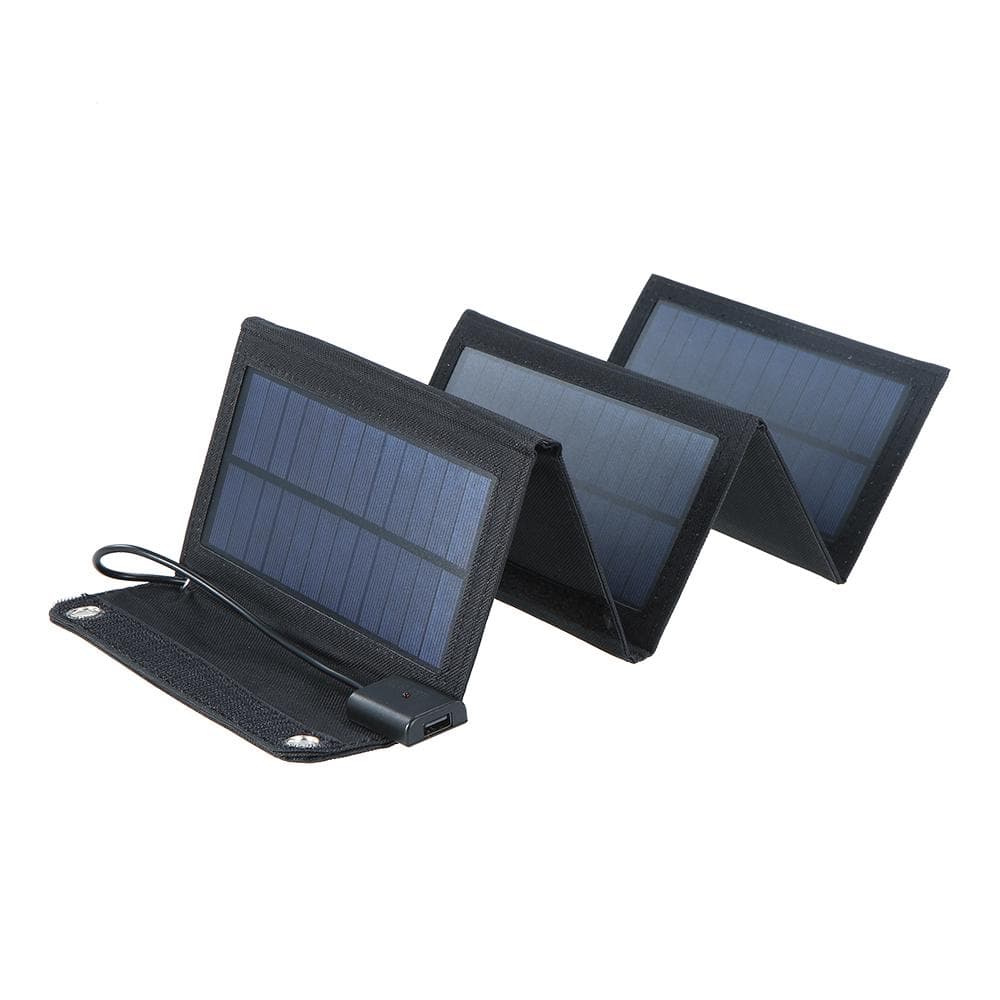 20W Solar Charger Foldable Solar Panel with 2 USB Ports Waterproof Camping Travel Compatible for black