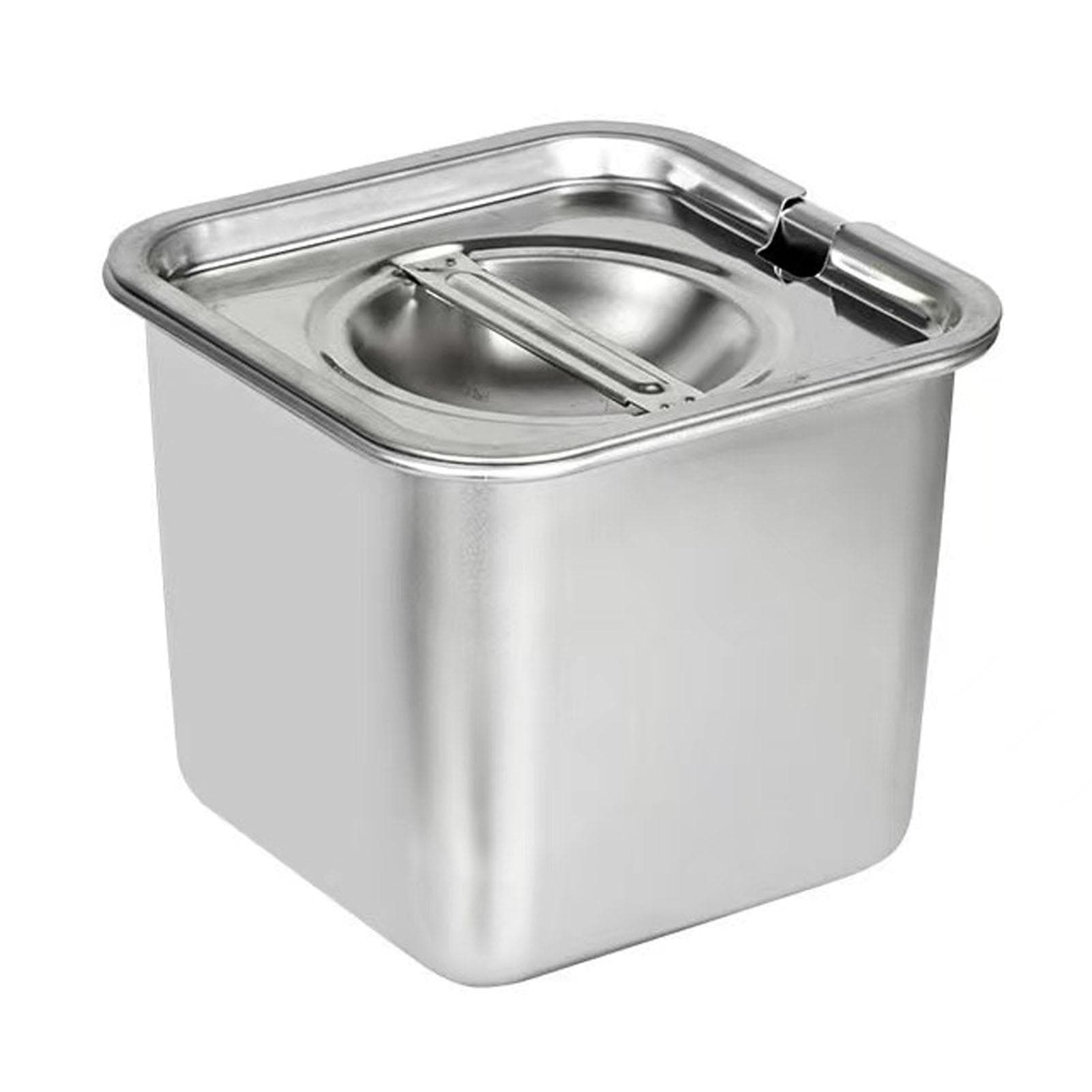 Stainless Steel Spice Box Quadrate Anti Rust Rounded Corners Seasoning Storage Box for Commercial 14cm/5.5in