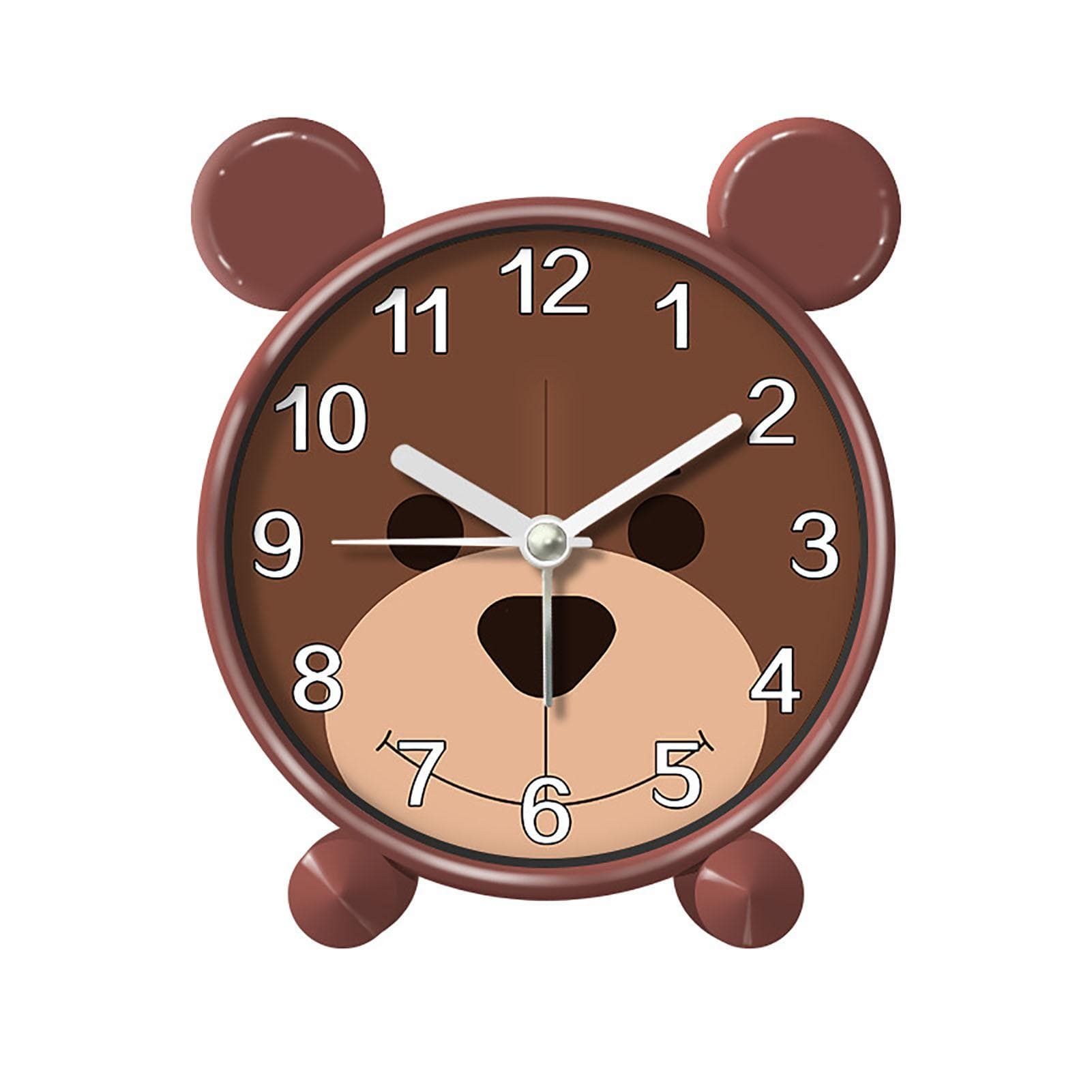 Brown Bear Kids Alarm Clock Early Childhood Education Desktop Children Silent Alarm Clock for