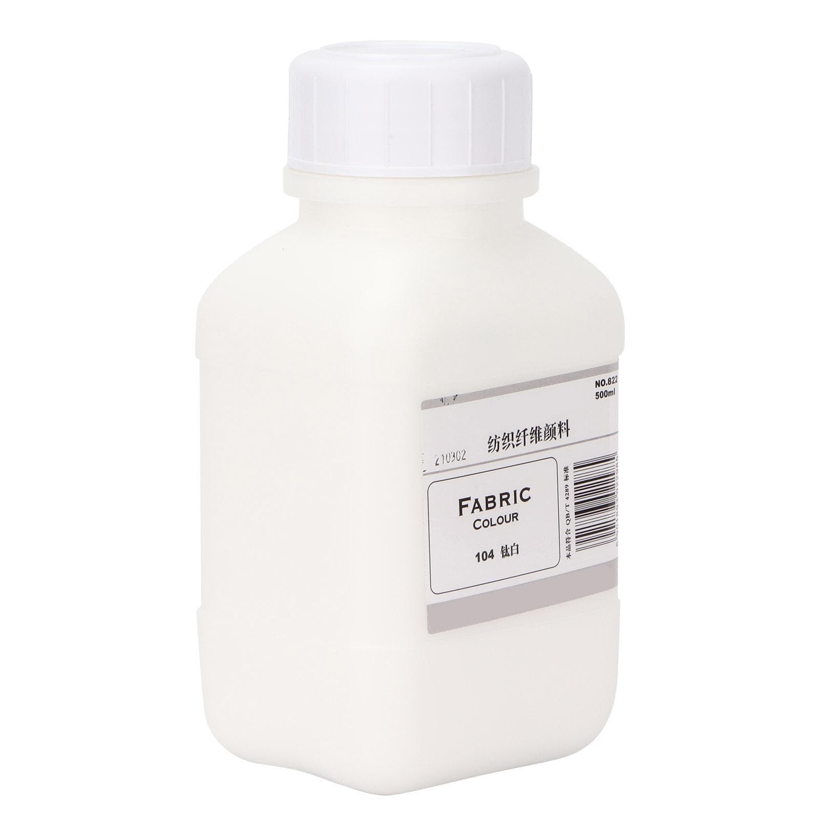 Textile Pigments 500ml Fabric Paint for Painting Wall Shoes TShirts HandMade DIY(White 104) white