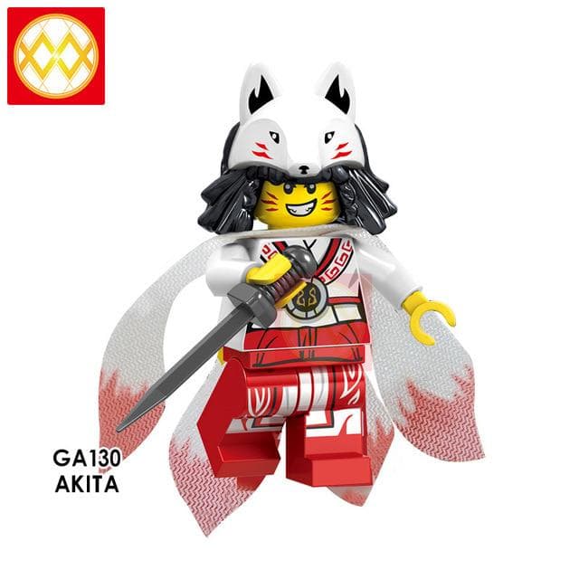 Single Toys Ninja Blocks Akita Building Blocks Kids Toys No Box black