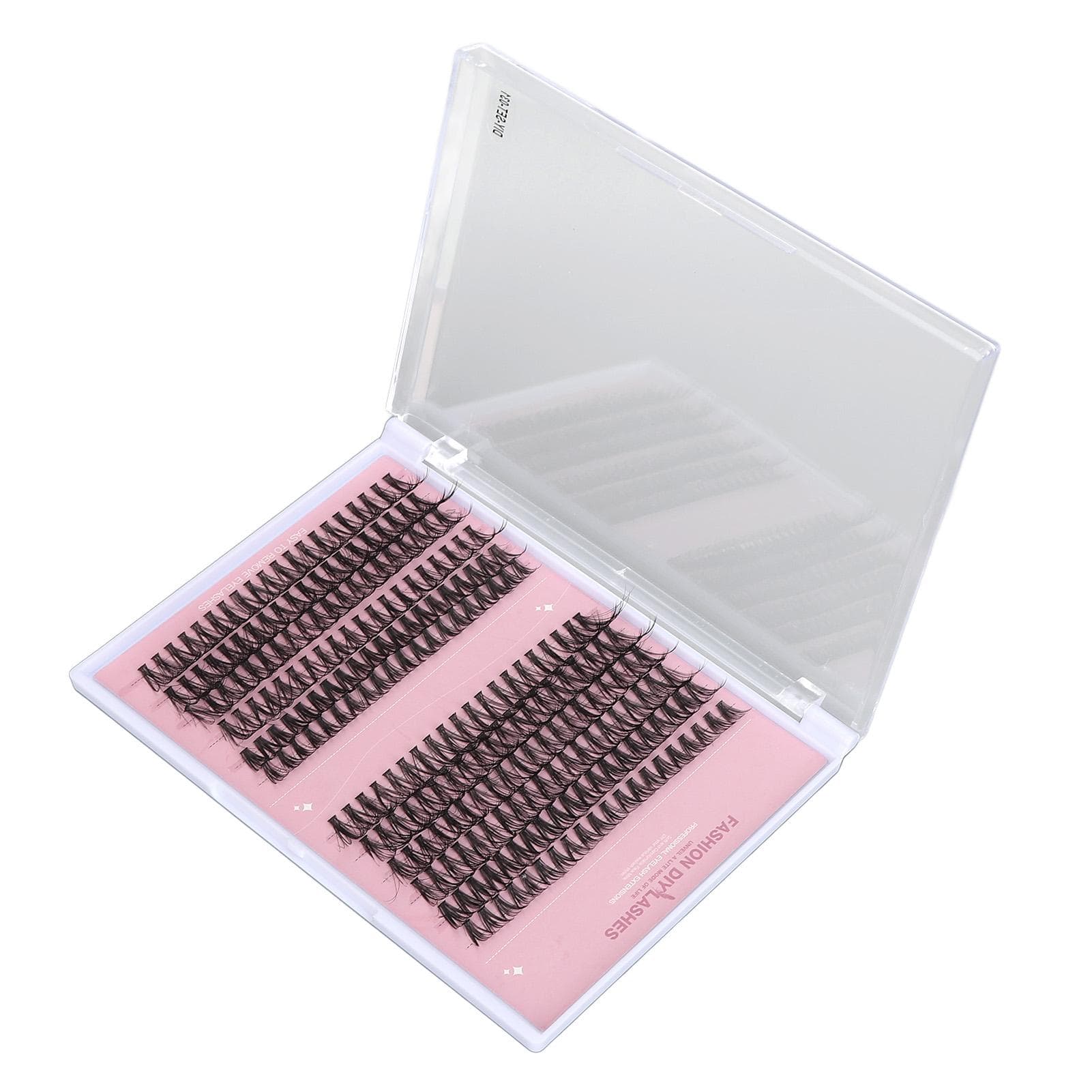240pcs False Eyelash Clusters D Curl Lifelike Individual Fake Lashes Set for DIY Lash Extension