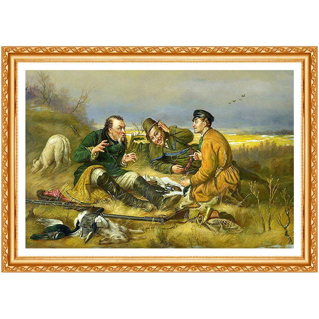 Hunters Hunting Landscape DIY Diamond Painting Cross Stitch Full Drill Diamond Embroidery Pictures 20X30CM