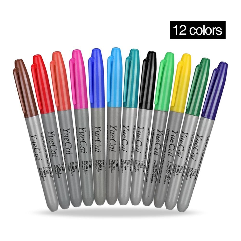 12 colors Tattoo Marker Pen Waterproof Tattoo Pens Quick-Drying Tattoo Pen multicolour