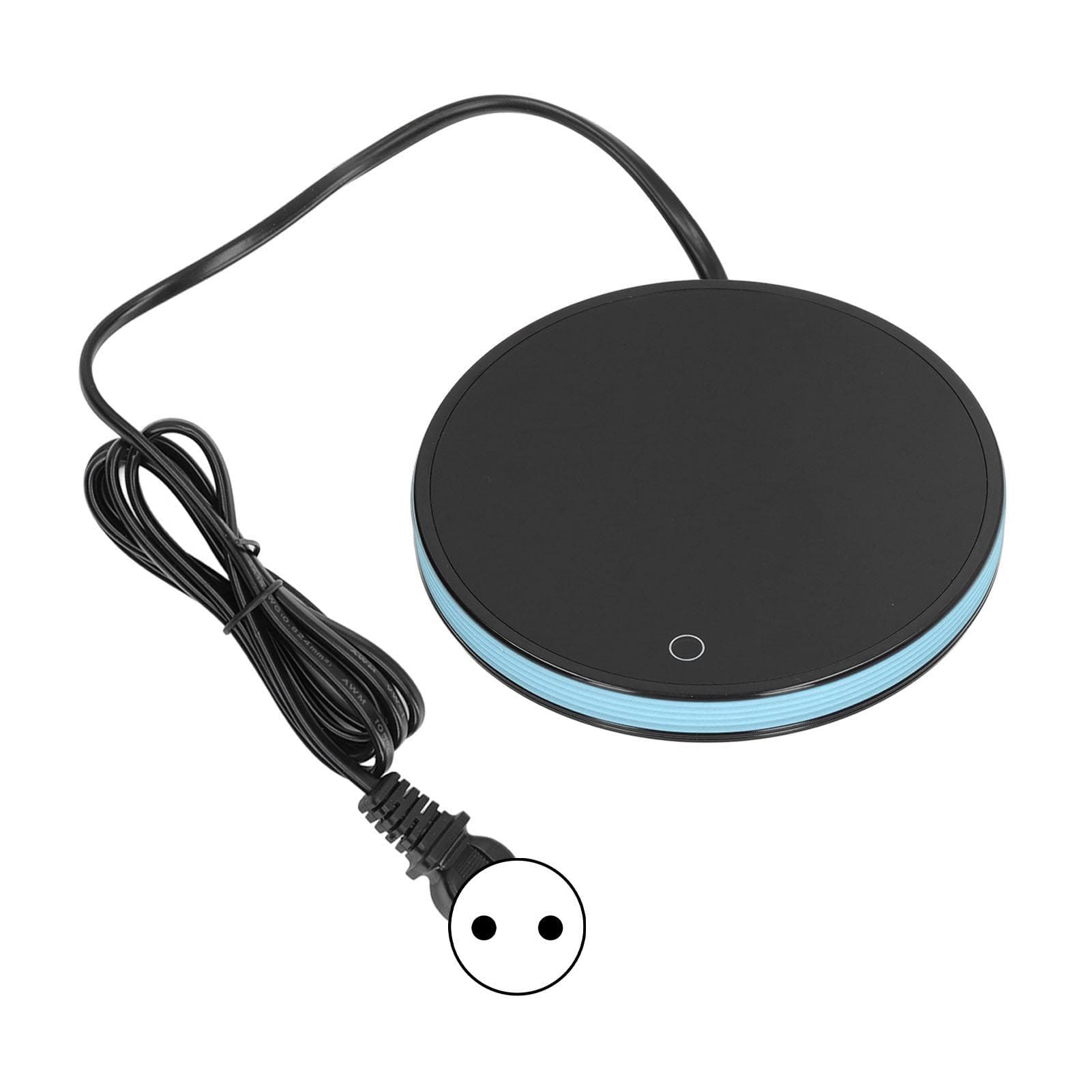 Cup Warmer Plate Aluminum Alloy 18W Portable Household Electric Mug Heating Plate for Coffee Tea light blue