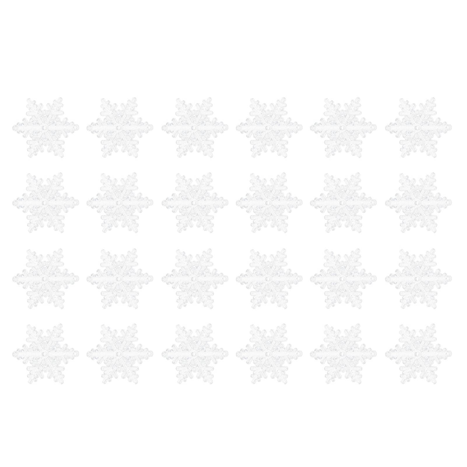 24Pcs 5.5cm Christmas Snowflake Decoration Hanging Ornament for Home Party Christmas Tree Decor