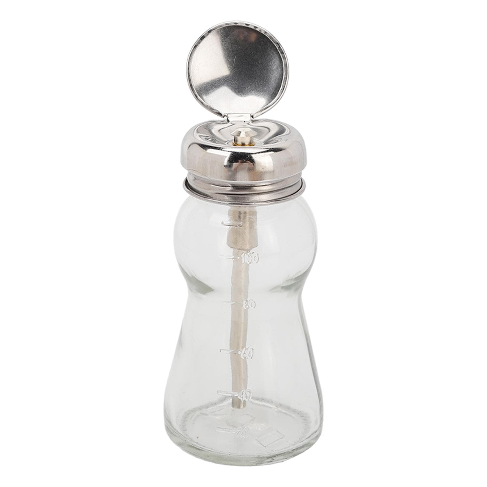 Nail Polish Remover Pump Glass Empty Dispenser Bottle Press Type for Makeup Liquid 100ml
