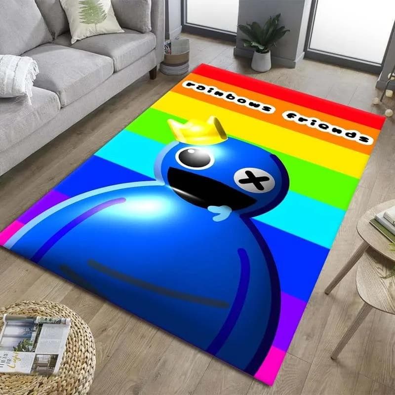Horror Game R-Rainbow Friends Cartoon Area Rug,Carpet for Home Living Room Bedroom Sofa Doormat Decor,kids Non-slip Floor Mat 60cm x 90cm