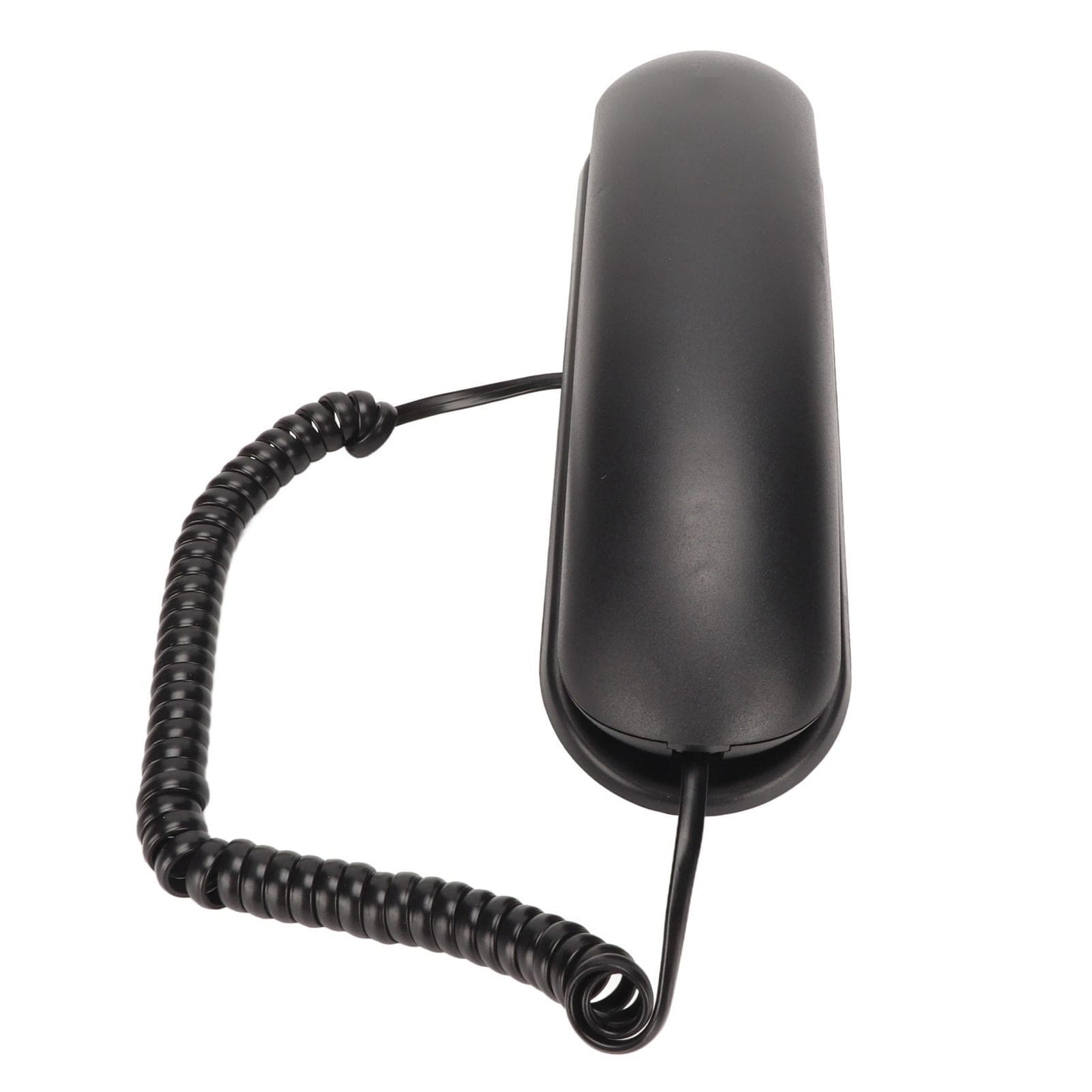 Wall Telephone Multifunction Big Buttons Redial Mute Function Corded Wall Phone for Home Office black