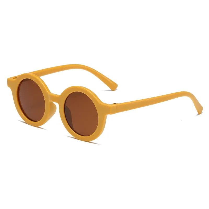 New Kids Sunglasses UV400 Protection Retro Round Frame Cute Travel Sun Glasses for Children Infant Solid Color MULTI