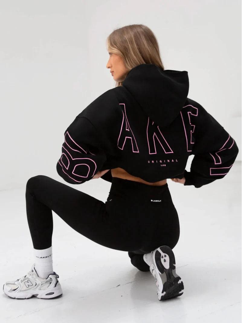 2025 Unisex TK Hooded Sweatshirt with Large Letter Print - Fashionable Autumn Style for Men and Women S