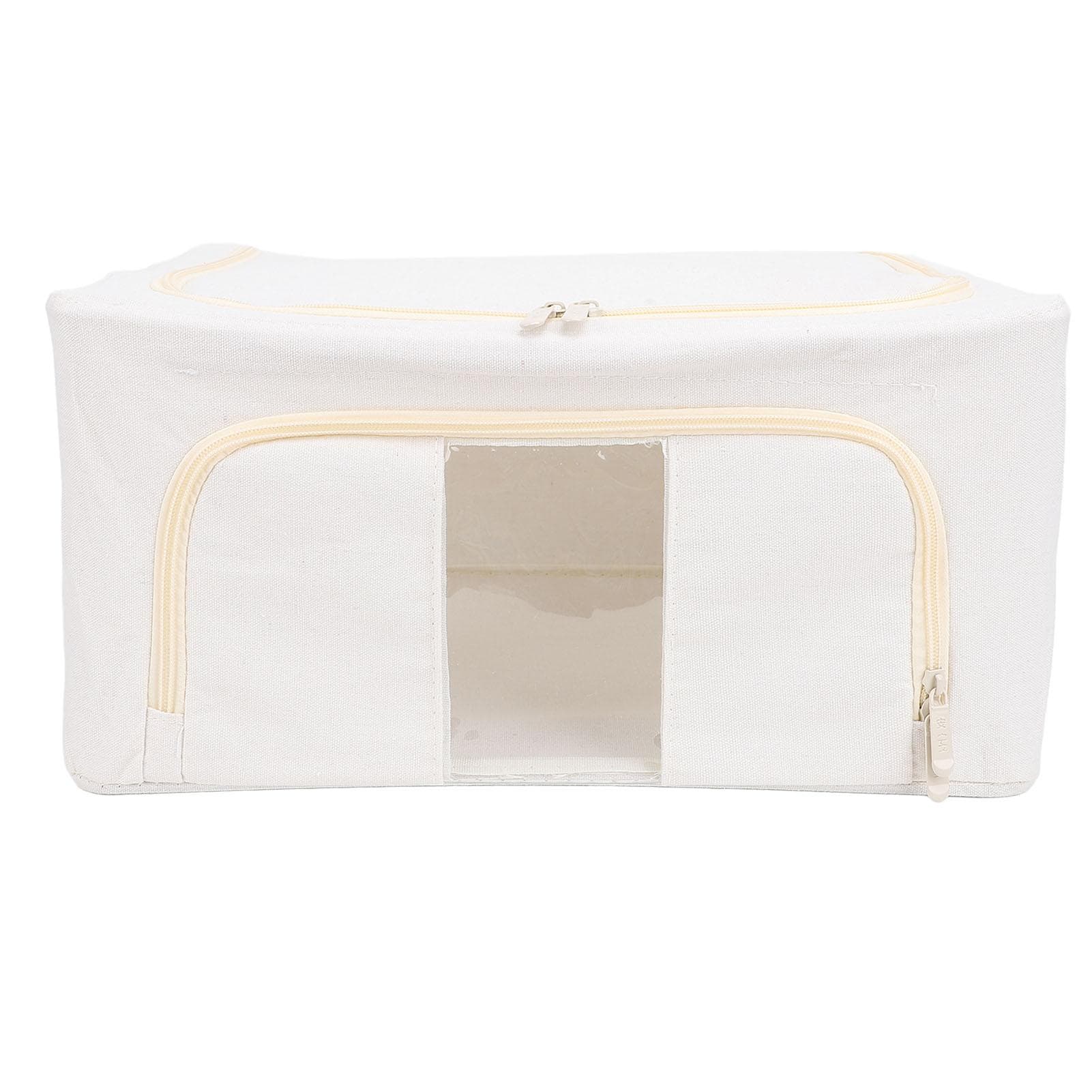 Fabric Storage Bins Multipurpose Large Capacity Foldable Thickened Cotton Linen Steel Frame Clothes