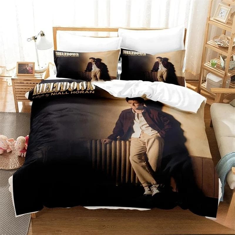 3D Print Niall Horan Bedding Set,Duvet Cover Comforter Bed Set Quilt Cover Pillowcase,King Queen Twin Size Boys Girls Adults 70x133cm 2pcs